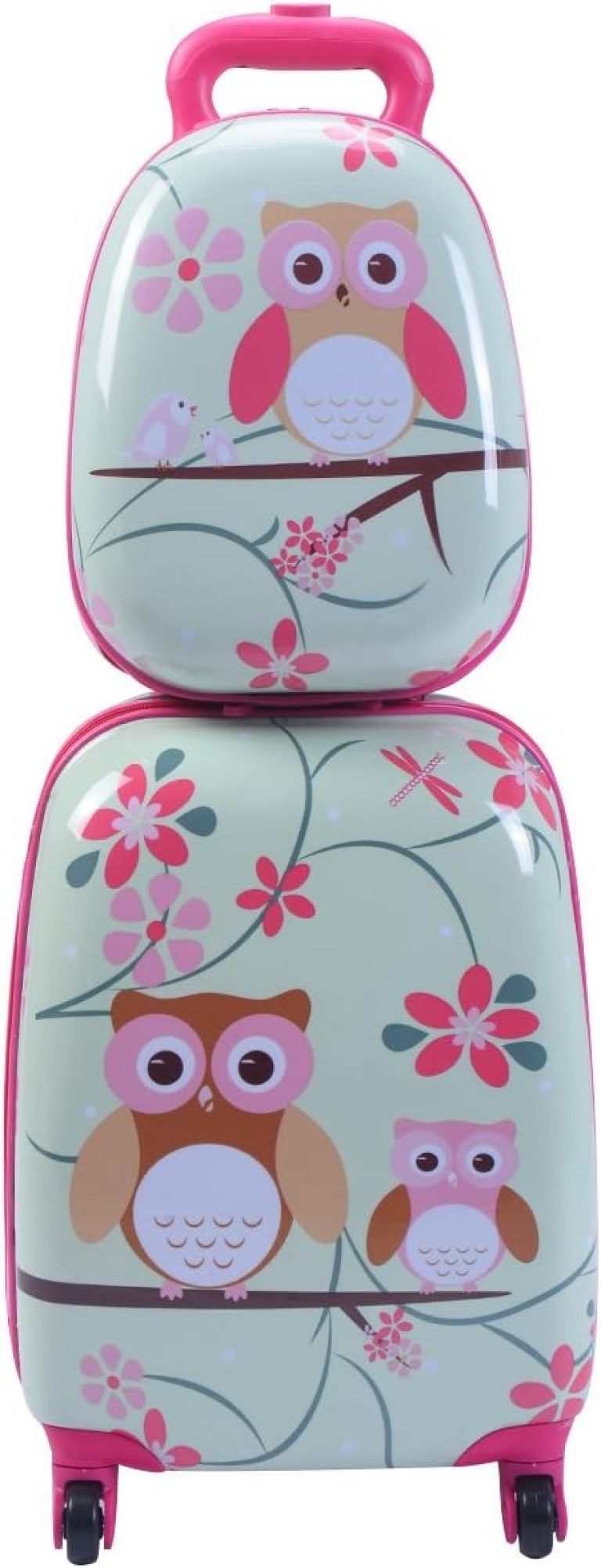 GOPLUS Valise Enfant Fille Garçon à roulettes, Valise Enfant 16